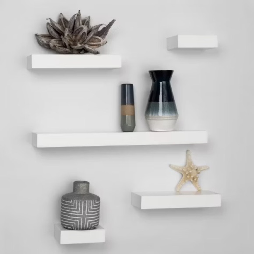 Target White Floating Wall Shelves Set